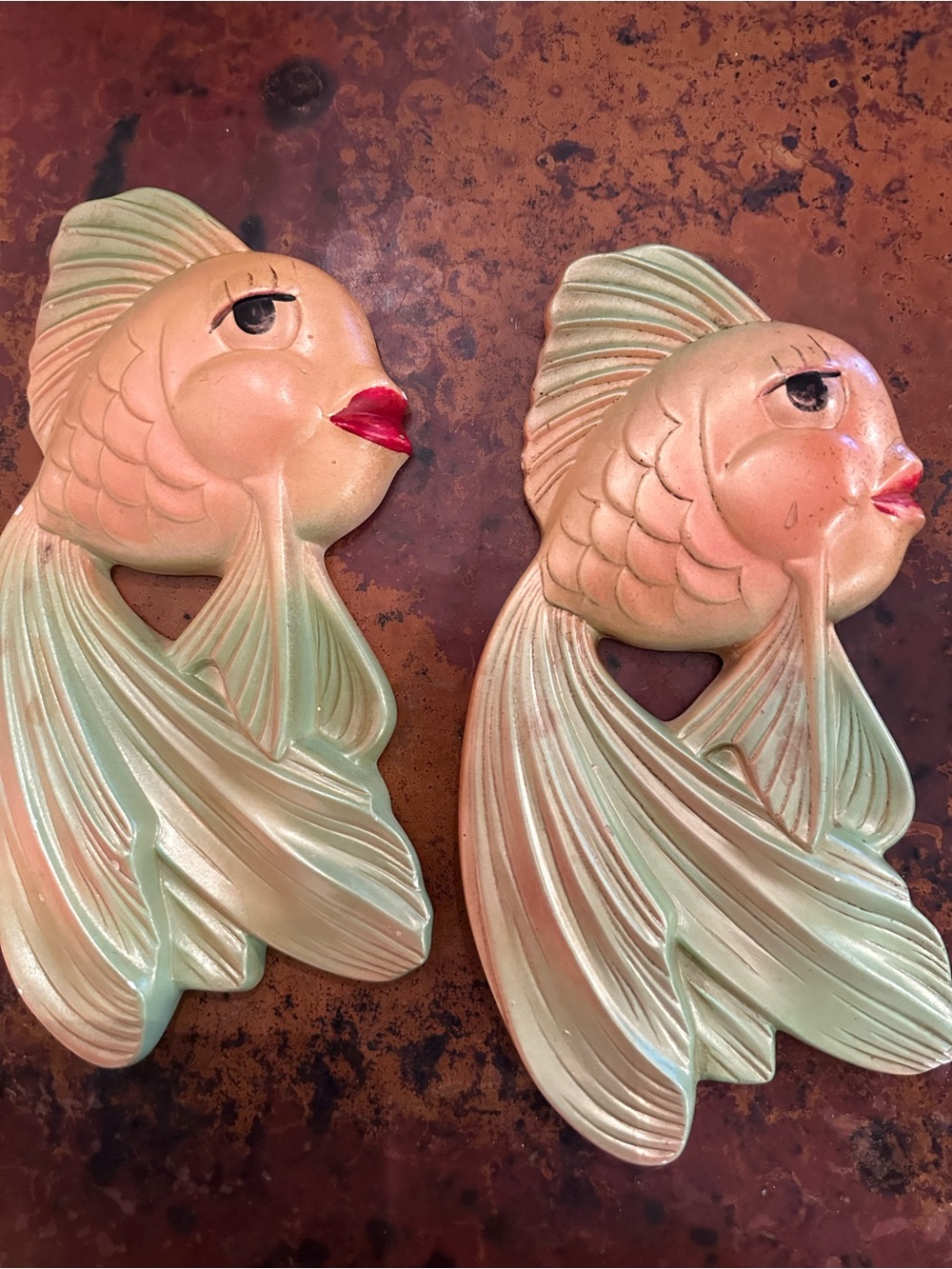 Set of Anthropomorphic Fish Wall Plaques